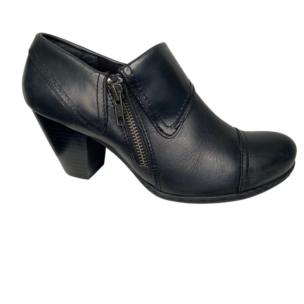 b.o.c. Born Concept Lucille Black Leather Ankle Bootie Sz 8.5